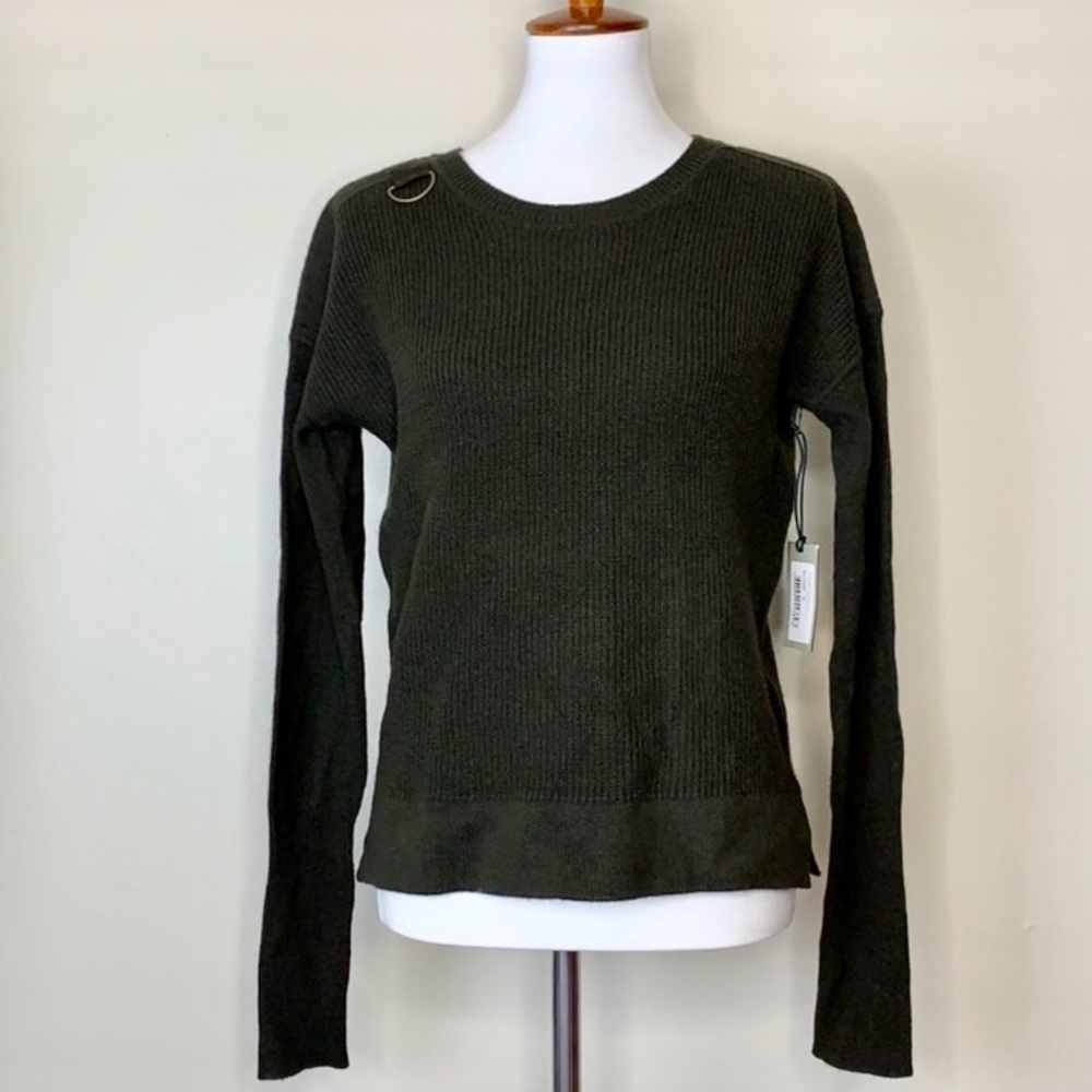 LOMA Green Ring Military Cashmere Crew Sweater S